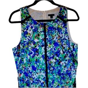 Colorful Loft blue, green and white dress.